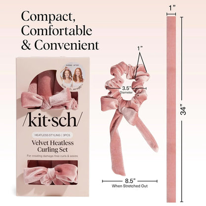 Kitsch Velvet Heatless Curls Overnight Set - Eucalyptus