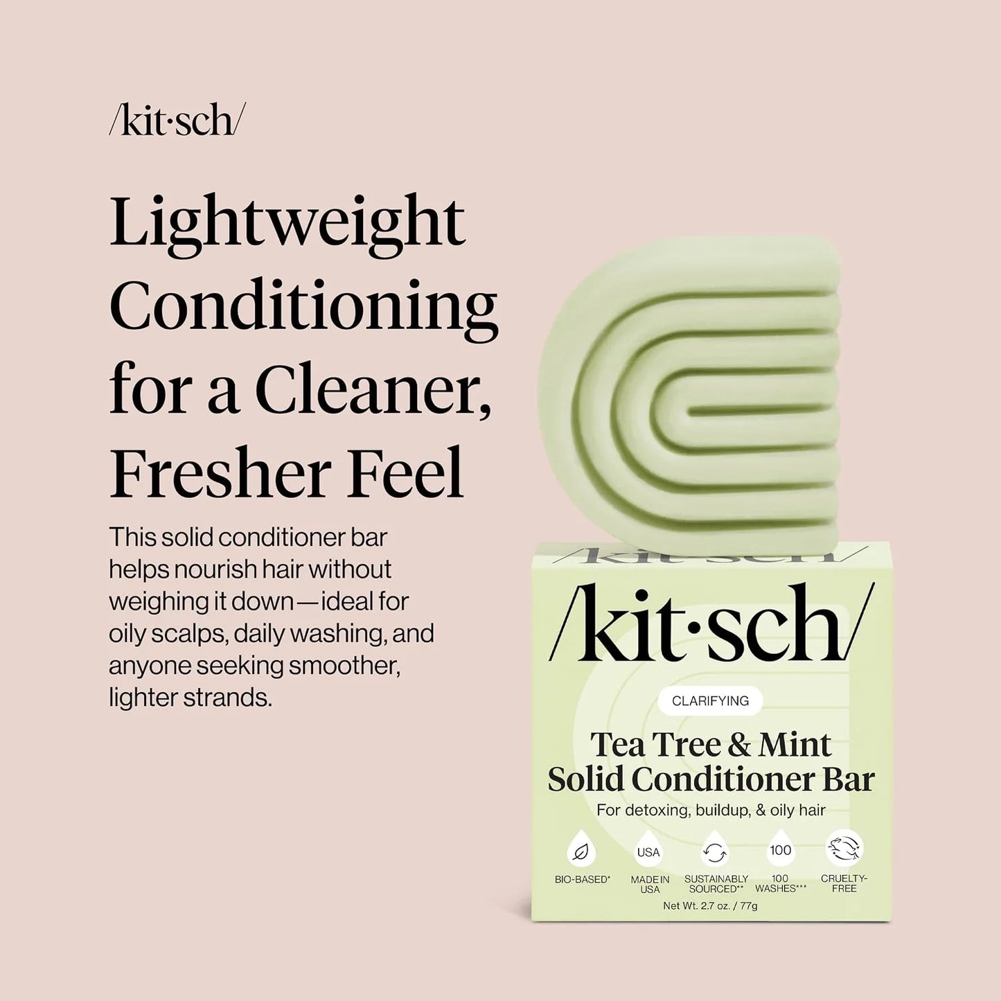 Kitsch Clarifying Tea Tree & Mint Conditioner Bar Soap - 3 oz