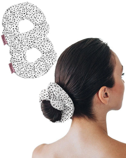 Kitsch Microfiber Quick-Dry Hair Towel Scrunchie - Micro Dot, 2pcs
