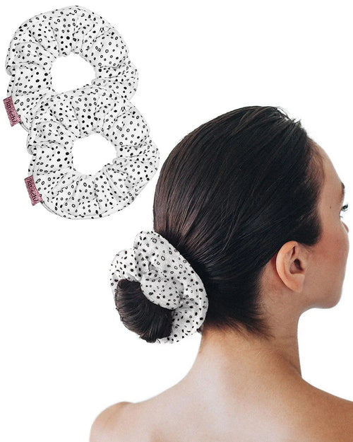 Kitsch Microfiber Quick-Dry Hair Towel Scrunchie - Micro Dot, 2pcs
