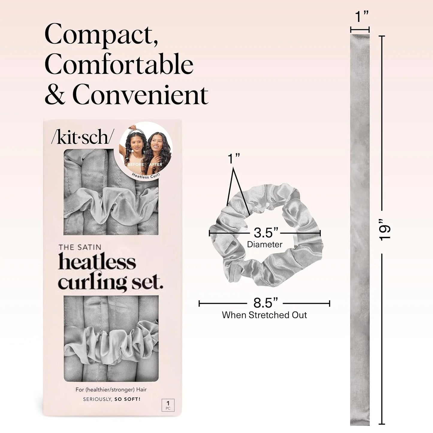 Kitsch Velvet Heatless Curls Overnight Set - Eucalyptus