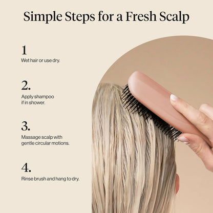 Kitsch Scalp Renewal Brush - Hairbrush Scalp Massager - Black