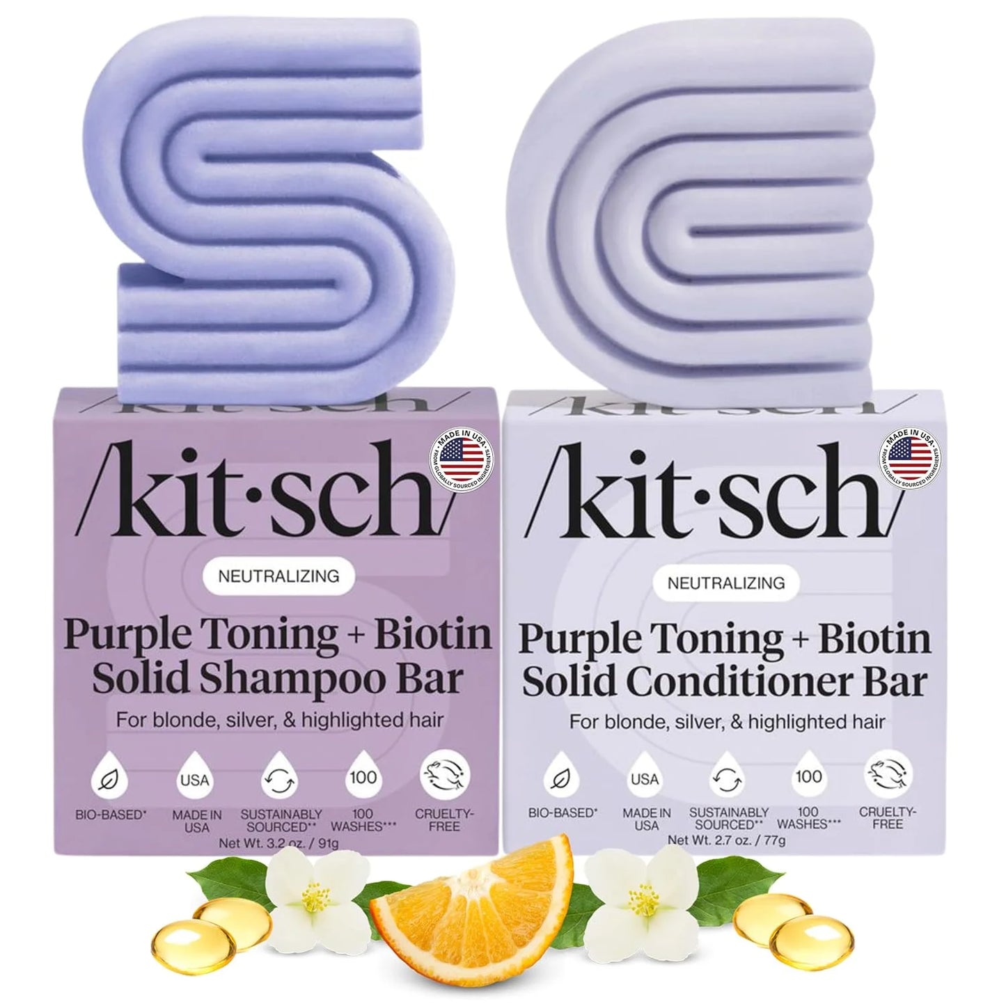 Kitsch Rosemary & Biotin Shampoo and Conditioner Set for Hair Growth