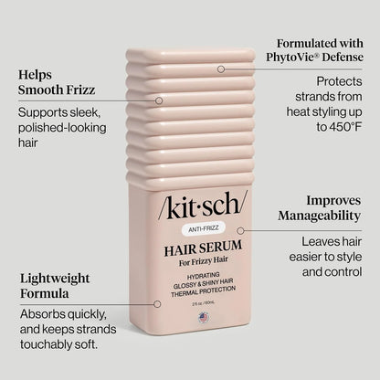 Kitsch Hair Serum For Frizzy Hair – With 450°F Thermal Protection - 2oz