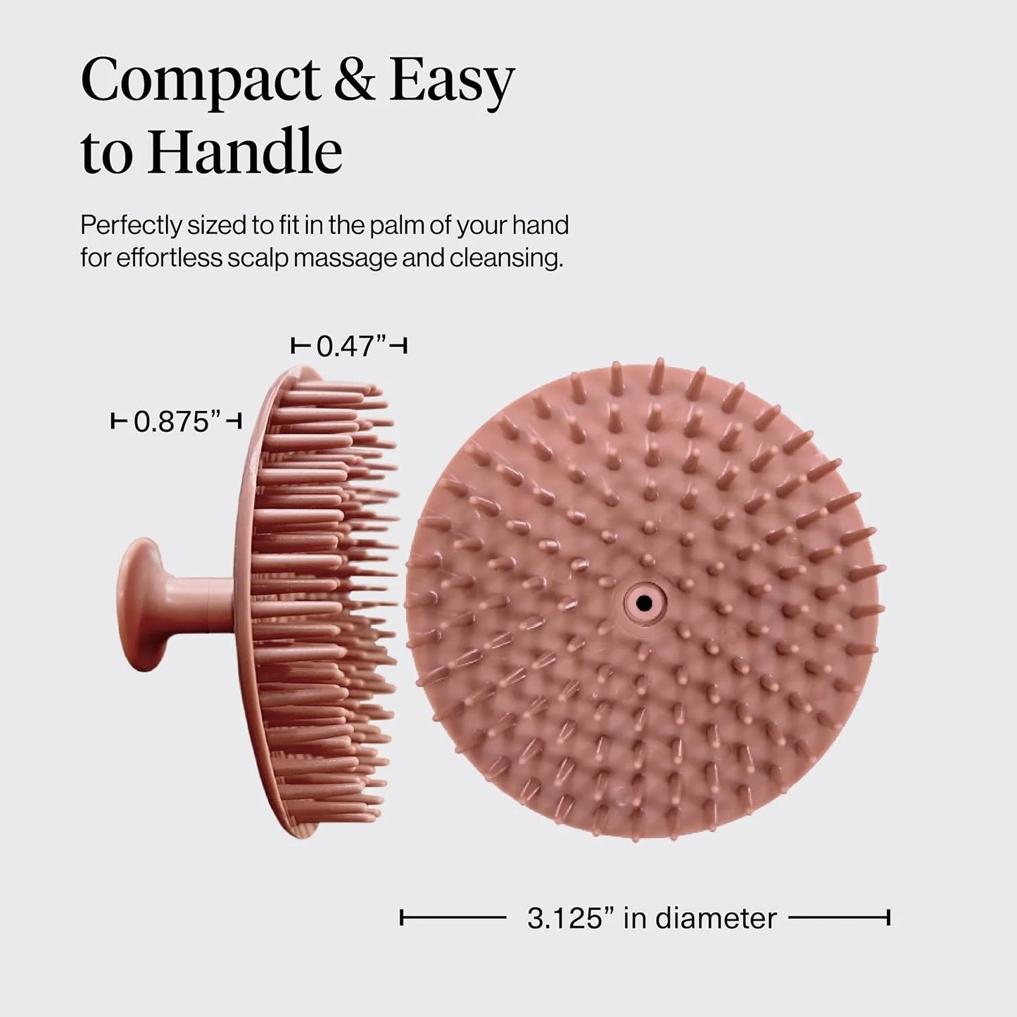 Kitsch Scalp Massager for Hair Care - Shampoo Brush Scalps - Terracotta