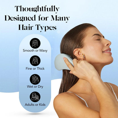 Kitsch Detangle Brush – Gentle Curly Hair Brush All Hair Types - Haze Blue