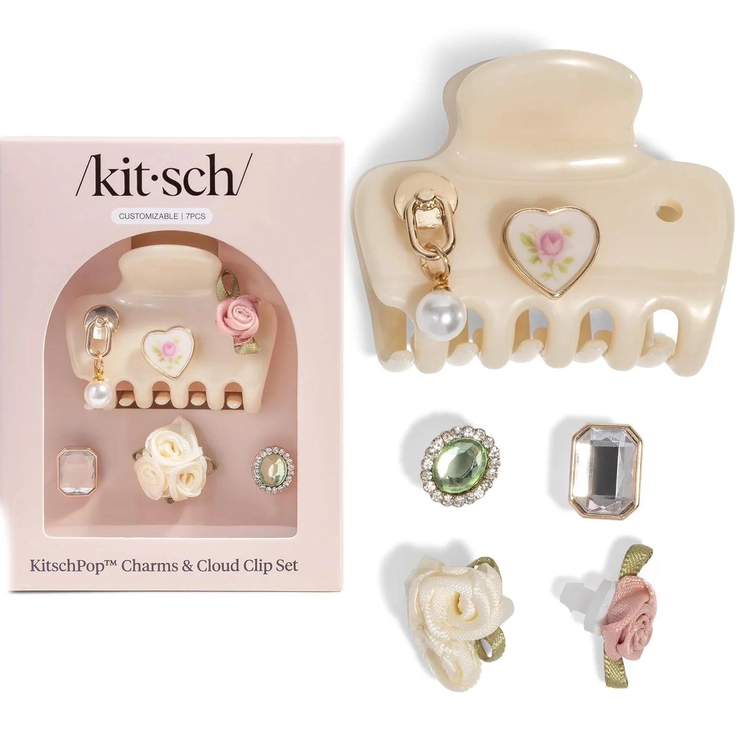 Kitsch Plastic Puffy Claw Clip - Hair Accessories For Women- Chocolate, 1pc