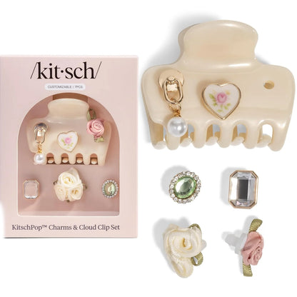 Kitsch Plastic Puffy Claw Clip - Hair Accessories For Women- Chocolate, 1pc