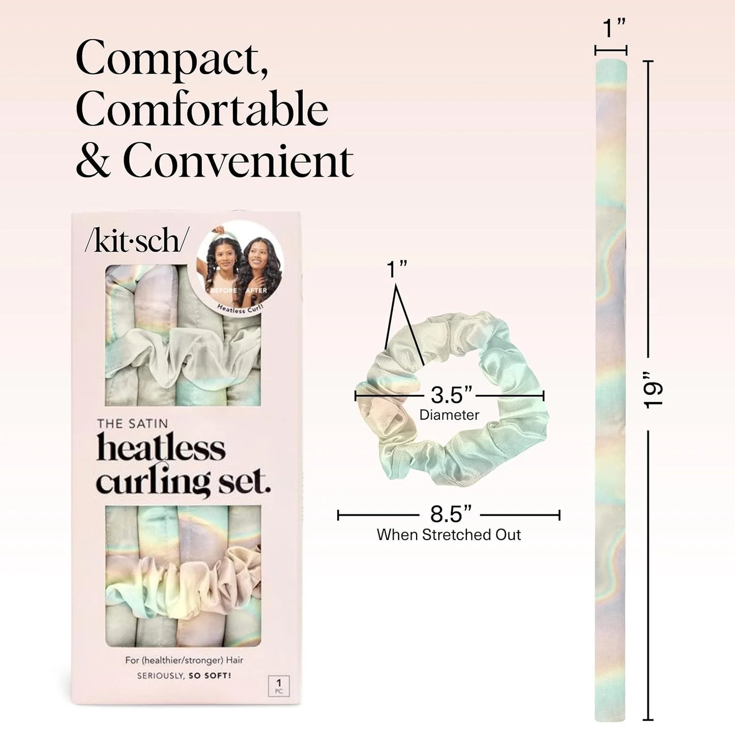 Kitsch Velvet Heatless Curls Overnight Set - Eucalyptus