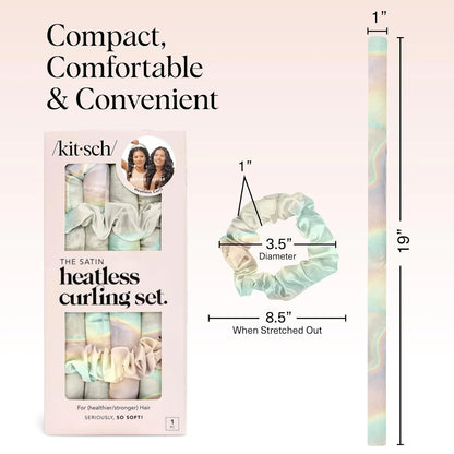 Kitsch Velvet Heatless Curls Overnight Set - Eucalyptus