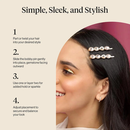 Kitsch Spiral Bobby Pins - Hair Accessories For Women - Brown, 3pcs