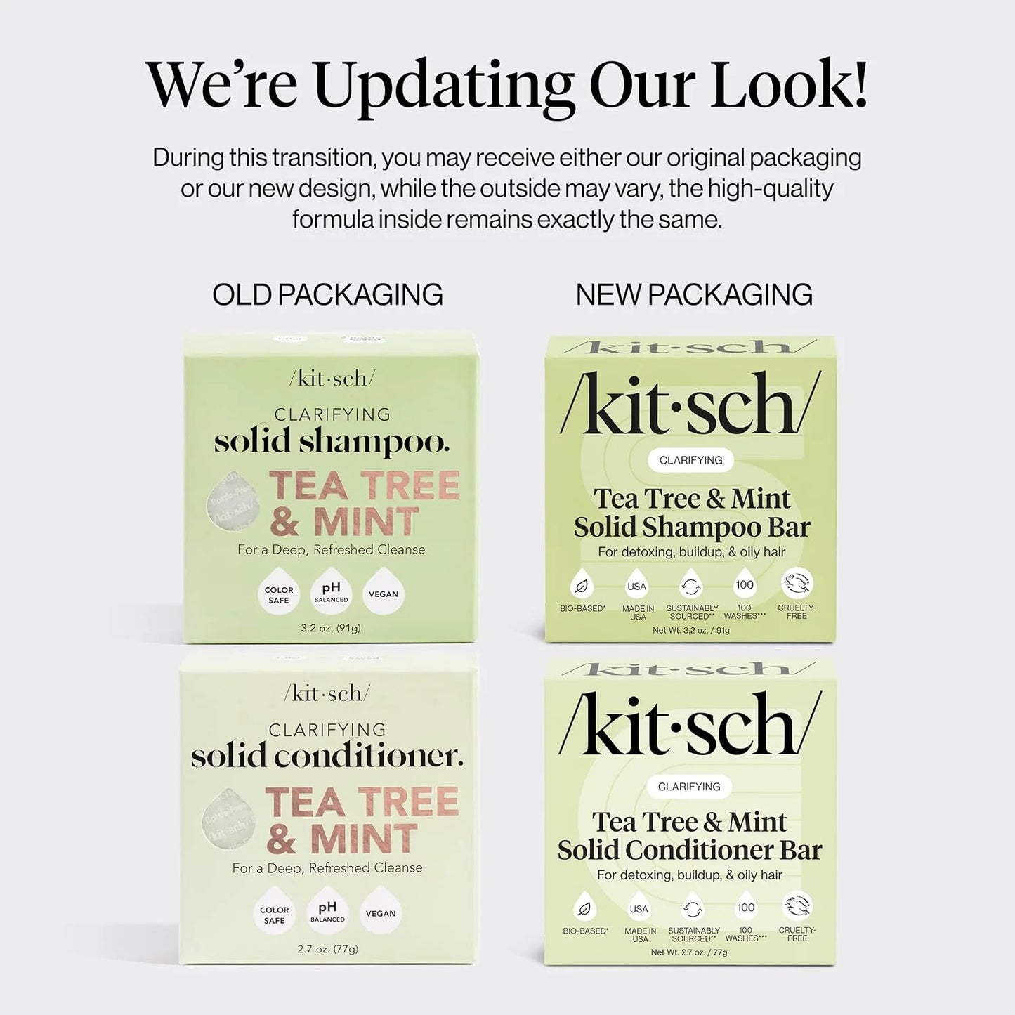 Kitsch Rosemary & Biotin Shampoo and Conditioner Set for Hair Growth