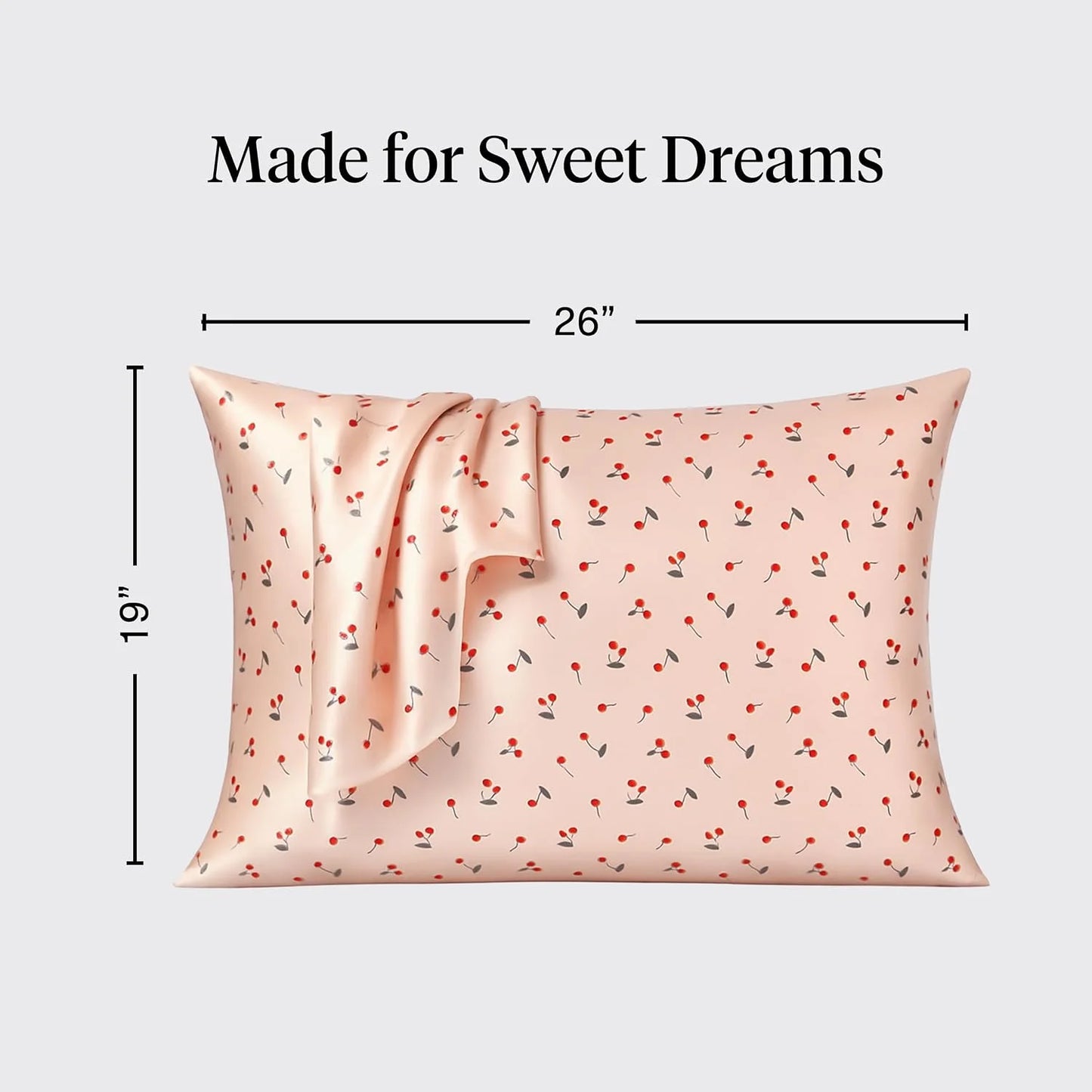 Kitsch Satin Pillowcase with Zipper - Standard Size, Haze Blue
