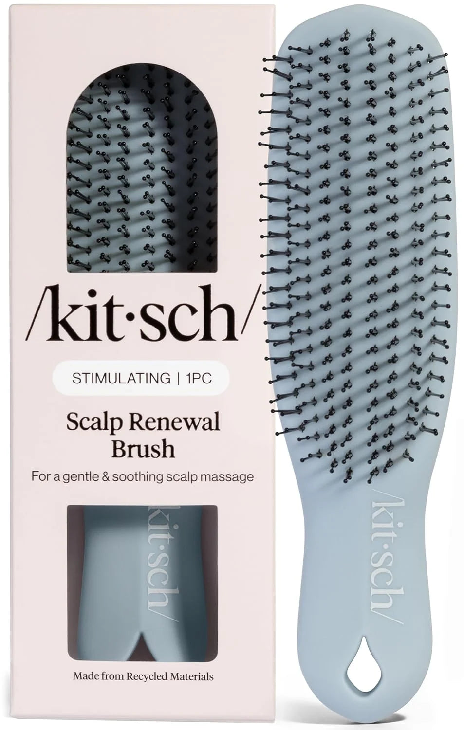 Kitsch Scalp Renewal Brush - Hairbrush Scalp Massager - Black