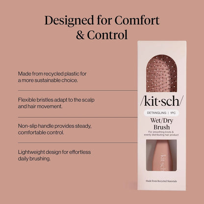 Kitsch Wet Dry Brush Detangler – Hair Brush for Women - Terracotta