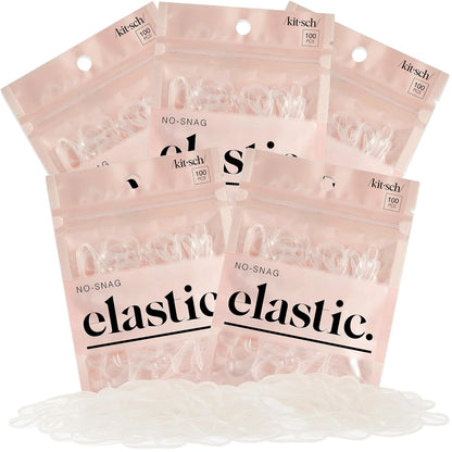 Kitsch Hair Ties No Damage for Kids, Teens and Women - Black, 500pcs