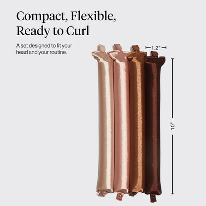 Kitsch Satin Flexi Rods Heatless Curling Rod - 6 pcs, Rosewood