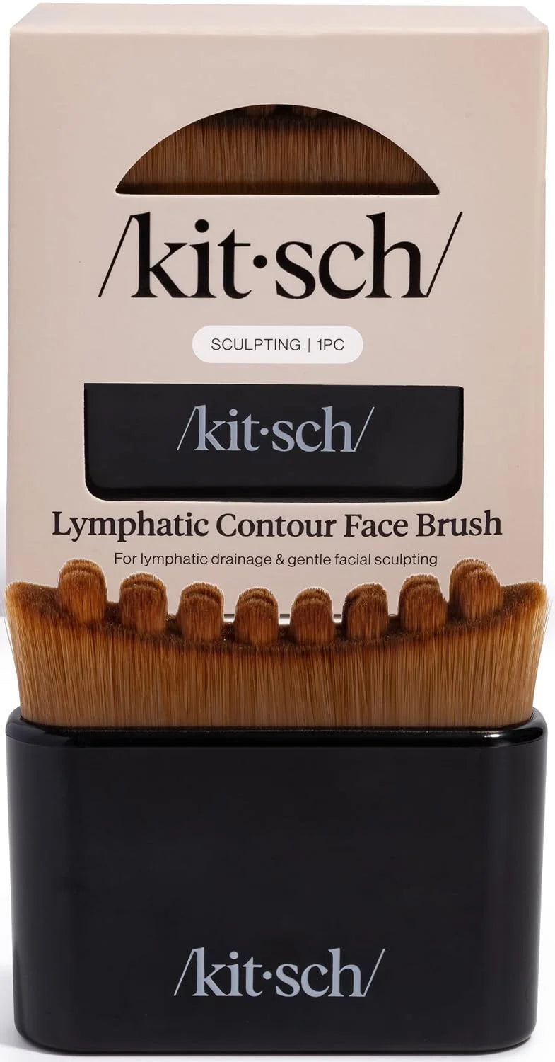 Kitsch Lymphatic Contour Face Brush - Facial Massage Brushes - Terracotta
