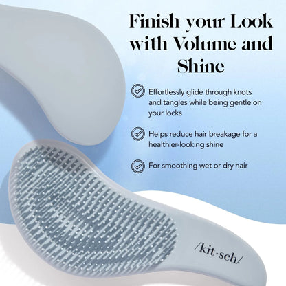 Kitsch Detangle Brush – Gentle Curly Hair Brush All Hair Types - Haze Blue
