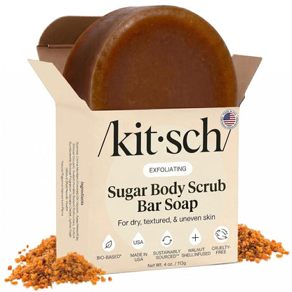 Kitsch Charcoal Soap Body Wash Bar for Cleansing – Made in USA, 4 oz