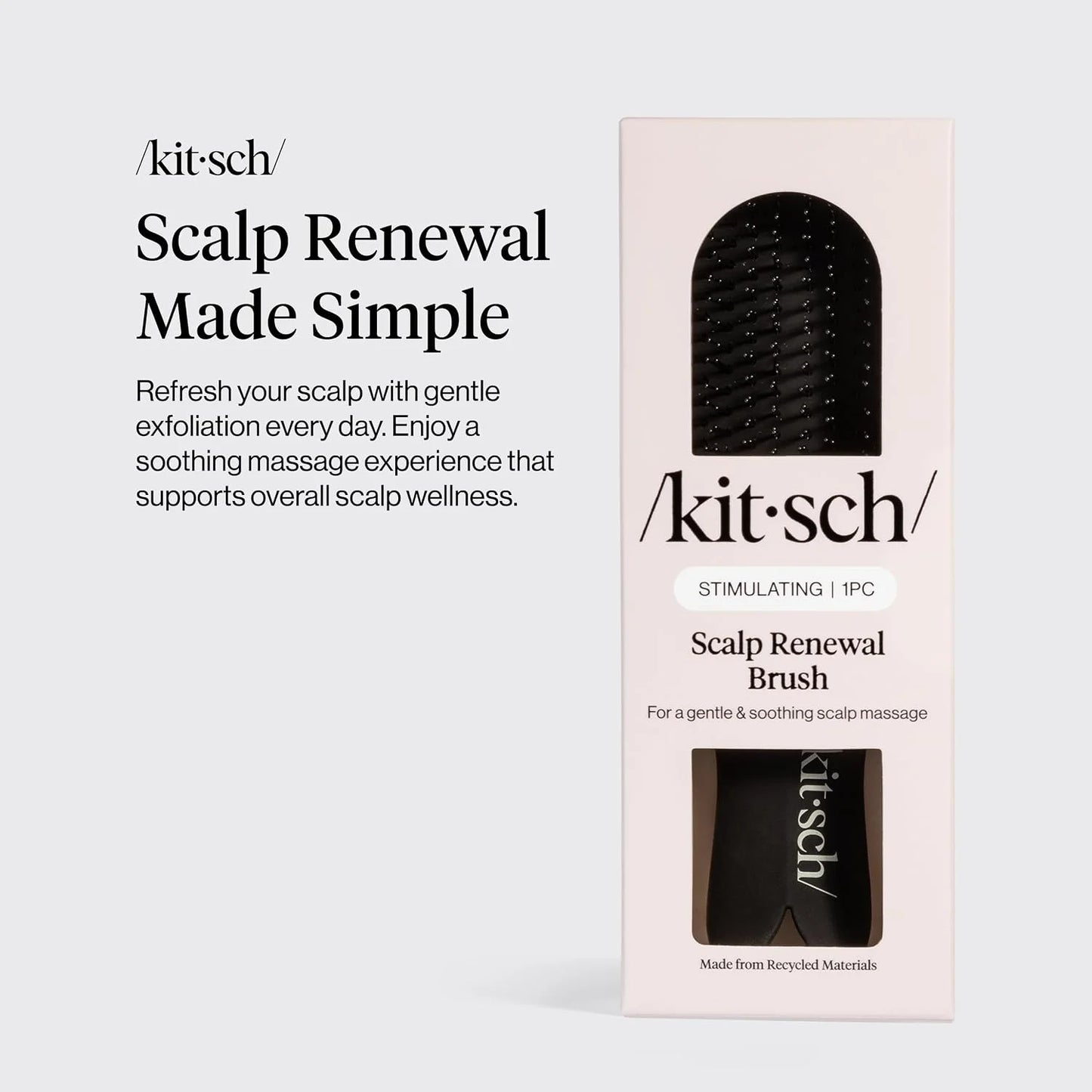 Kitsch Scalp Renewal Brush - Hairbrush Scalp Massager - Black