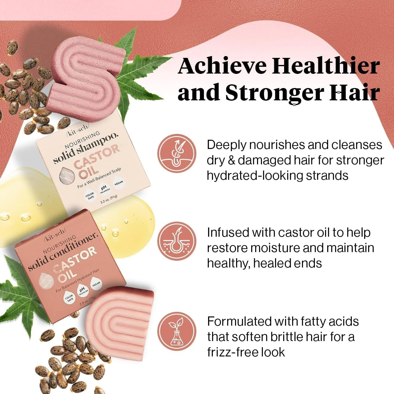 Kitsch Rosemary & Biotin Shampoo and Conditioner Set for Hair Growth