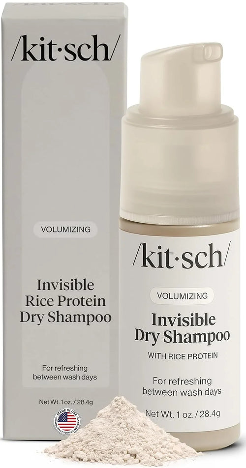 Kitsch Volumizing Rice Protein Dry Shampoo Powder Pump - Invisible 1oz
