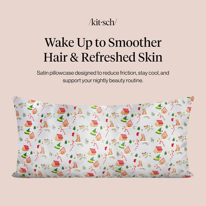 Lisa Frank x Kitsch Satin Pillowcase, Size 19x36 - Rainbow Leopard