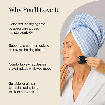 Kitsch XL Microfiber Hair Towel Wrap for Women