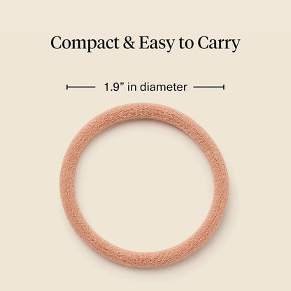 Kitsch Ribbed Hair Ties No Damage - Blush, 10pcs