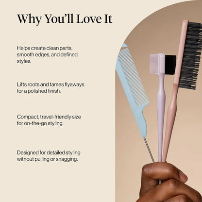 Kitsch Slick Back Hair Brush – Slick Back Brush for Styling