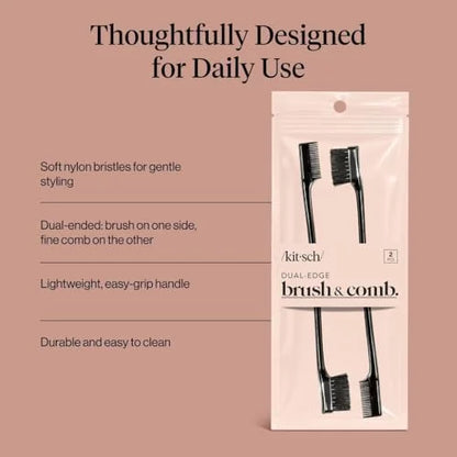 Kitsch Slick Back Hair Brush – Slick Back Brush for Styling