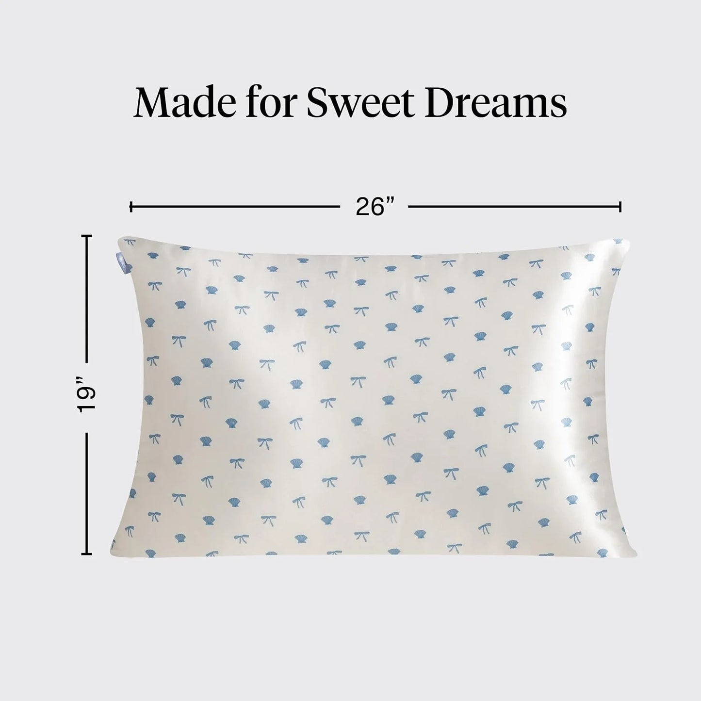 Kitsch Satin Pillowcase with Zipper - Standard Size, Haze Blue