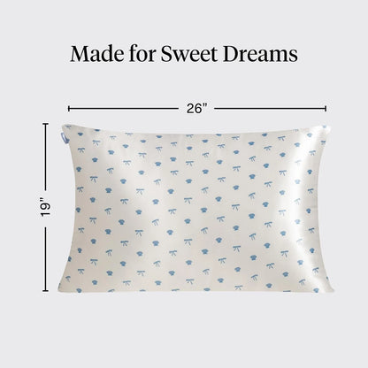 Kitsch Satin Pillowcase with Zipper - Standard Size, Haze Blue