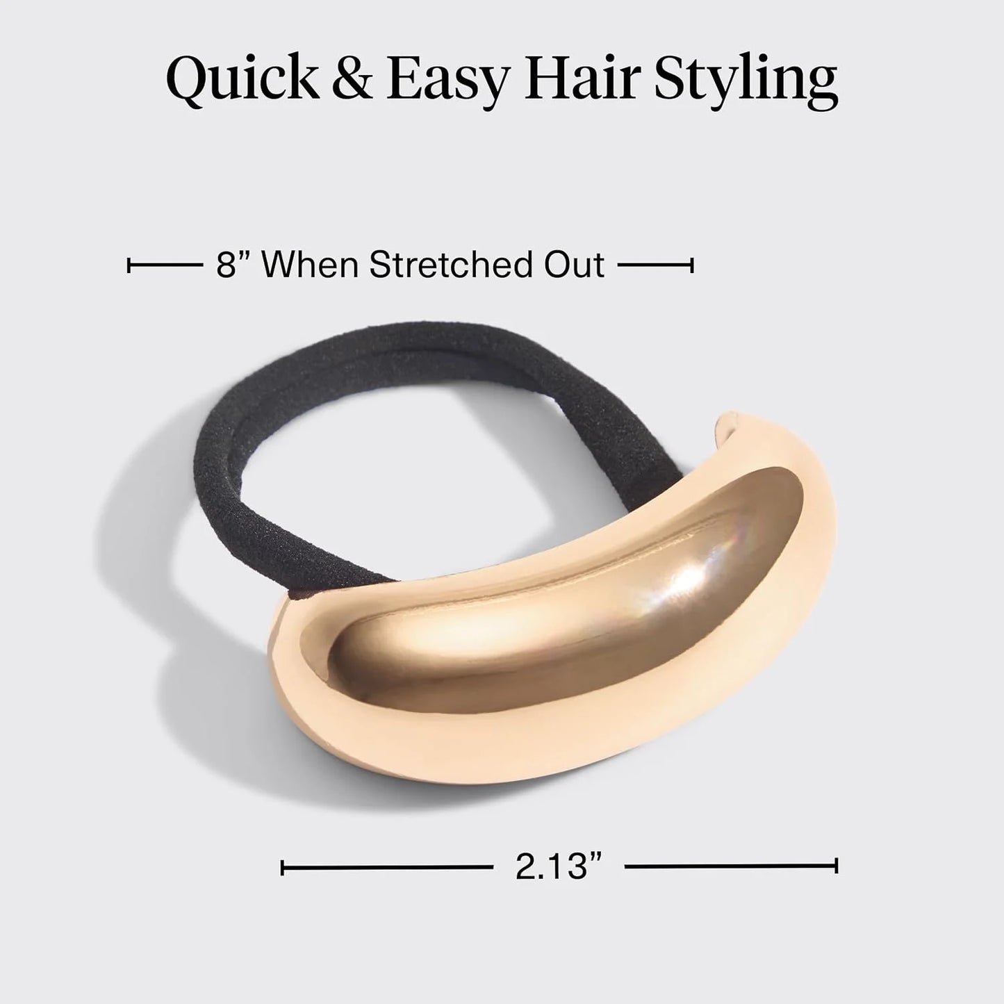 Kitsch Medium Hair Cuffs Hair Ties For Women - Black and Tort, 2pcs