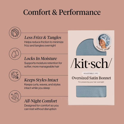 Kitsch XL Satin Bonnet for Sleeping - Aura