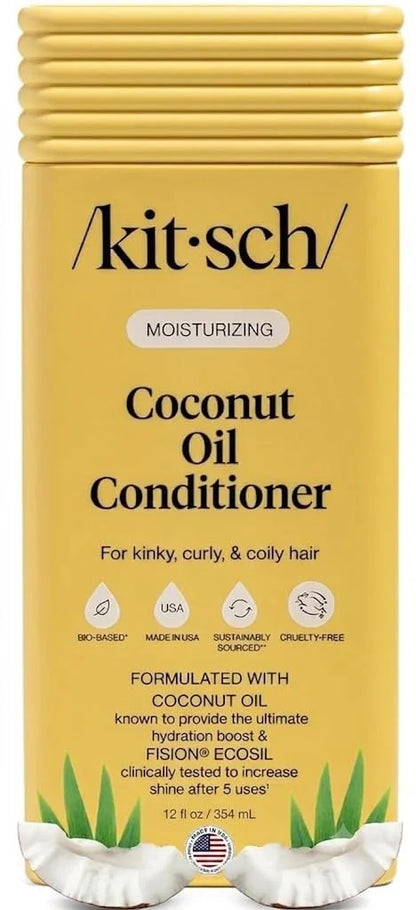 Kitsch Coconut Oil Hair Conditioner for Women & Men – Made in USA – 12 oz