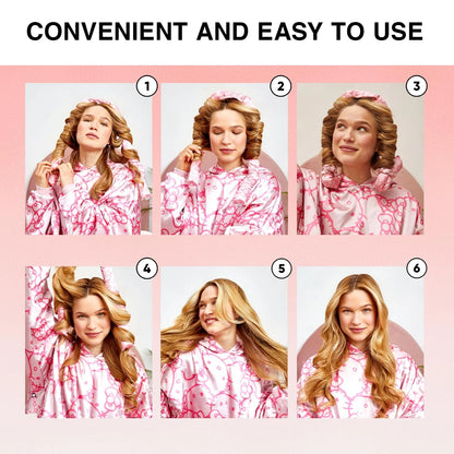 Hello Kitty x Kitsch Satin Flexi Rods, Heatless Curling Rod - 4pc Set