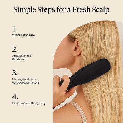 Kitsch Scalp Renewal Brush - Hairbrush Scalp Massager - Black