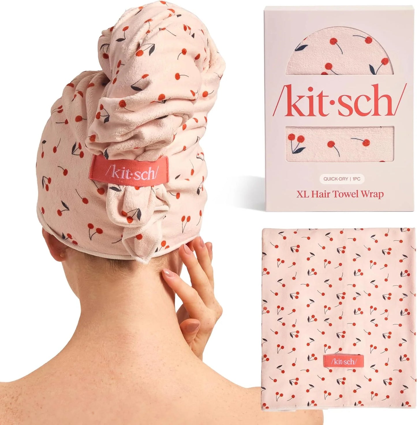 Kitsch XL Microfiber Hair Towel Wrap for Women