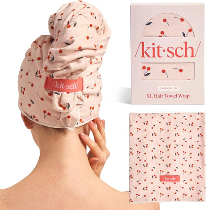 Kitsch XL Microfiber Hair Towel Wrap for Women