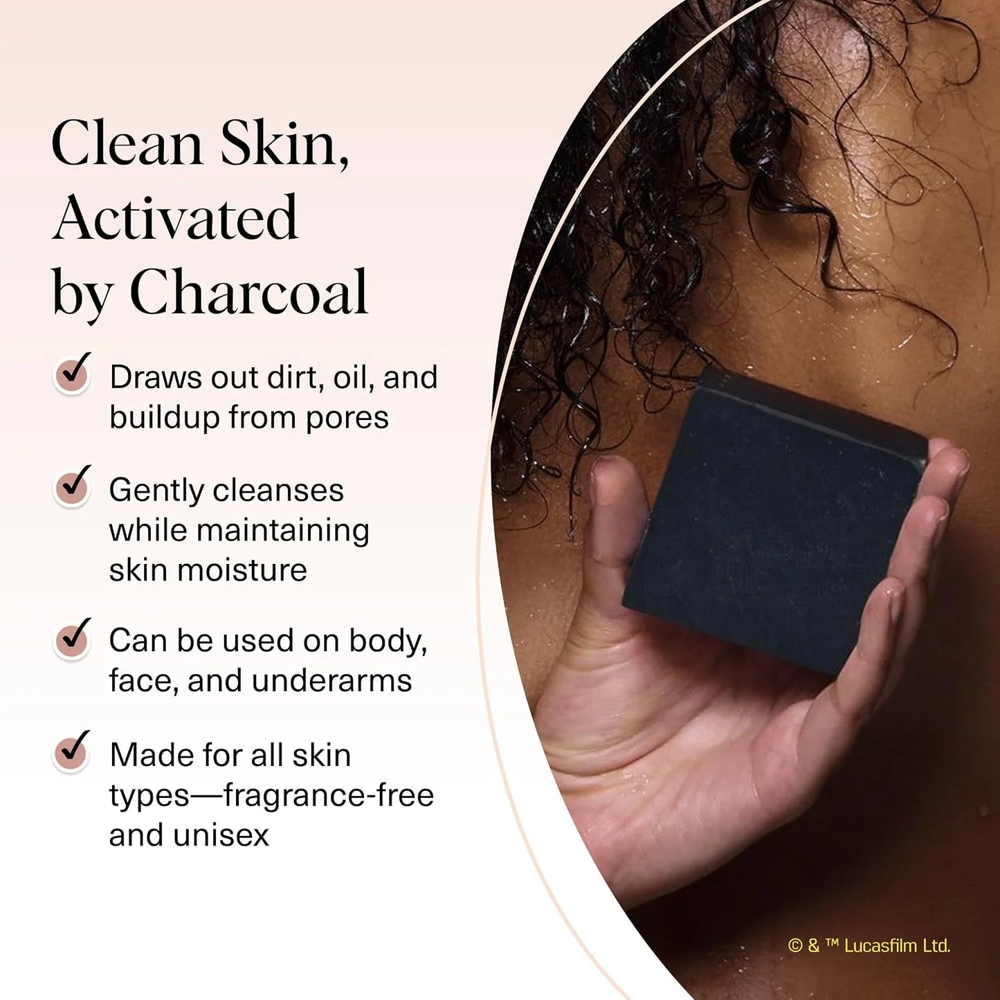 Kitsch Charcoal Soap Body Wash Bar for Cleansing – Made in USA, 4 oz