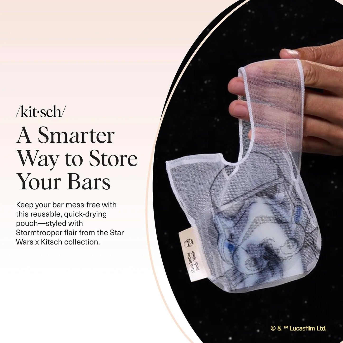 Kitsch x Star Wars Stormtrooper Soap Saver Bag – Mesh Bag Soap Holder