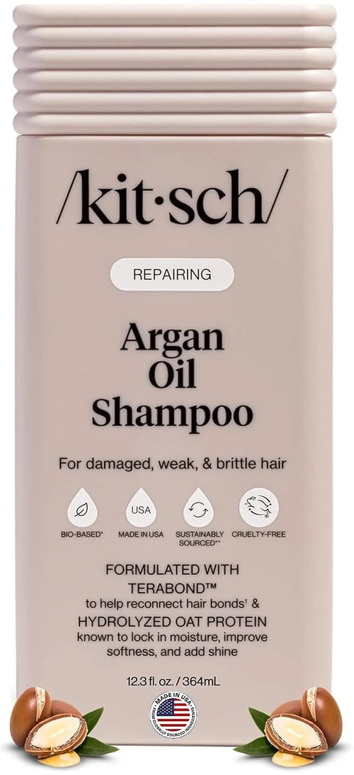Kitsch Argan Oil Shampoo for Hair Growth – Hydrating Hair Care – 12.3 oz