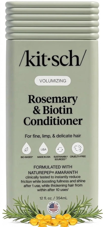 Kitsch Rosemary & Biotin Conditioner for Hair Growth – Made in USA, 12 oz