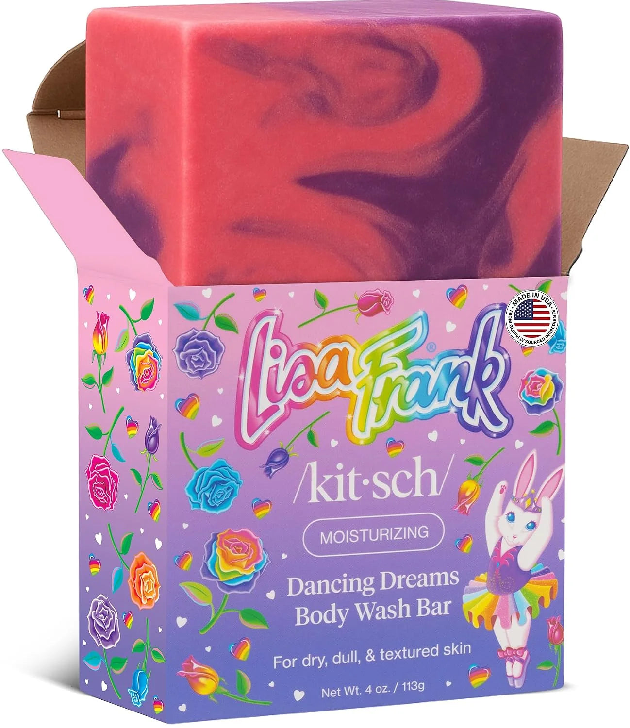 Kitsch Charcoal Soap Body Wash Bar for Cleansing – Made in USA, 4 oz
