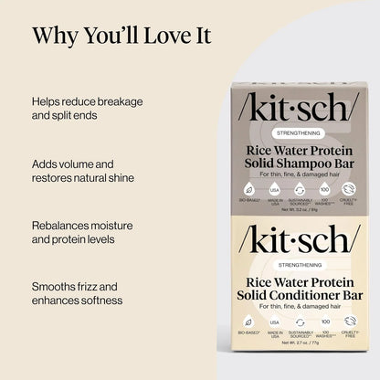 Kitsch Rosemary & Biotin Shampoo and Conditioner Set for Hair Growth