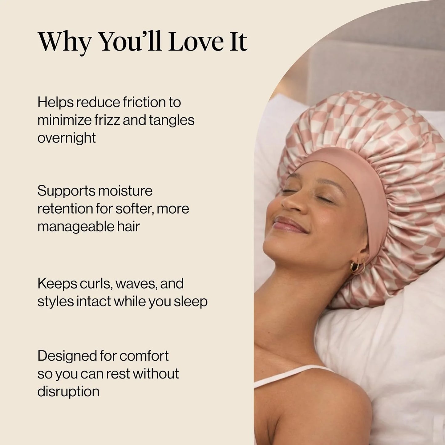 Kitsch XL Satin Bonnet for Sleeping - Aura