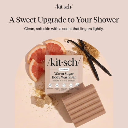Kitsch Charcoal Soap Body Wash Bar for Cleansing – Made in USA, 4 oz