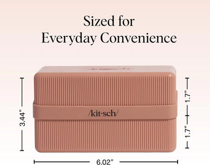 Kitsch 4-Compartment Travel Soap Case – TSA-Approved Bar Soap Holder